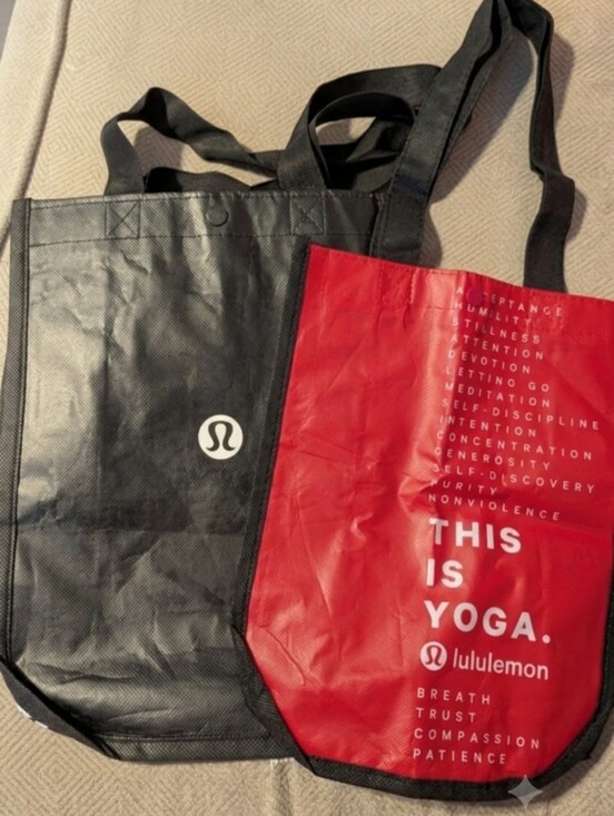lululemon athletica Handbags - lululemon athletica Red, White & Black Reusable Totes
